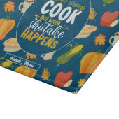 Funny Shiitake Meme Thanksgiving herfst Pattern Snijplank (Hoek)