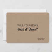 Funny Shocked Bridesmaid of Maid of Honor proposal Kaart (Achterkant)