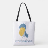 Funny Shoebill Stop met staren Draagtas (Achterkant)