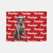 Funny Shorthair Pointer Dog Name Pattern Christmas Fleece Deken (Voorkant (Horizontaal))