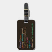 Funny Shout My Name Humor Custom Travel Luggable Bagagelabel (Voorkant verticaal)