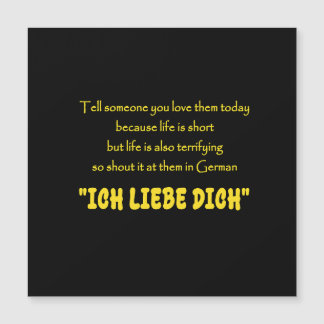 Funny Shout Your Love in German