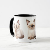 Funny Siamese Cat Expressions Coffee Mug (Devant gauche)