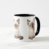 Funny Siamese Cat Expressions Coffee Mug (Devant droit)