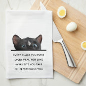 Funny Siamese Peaking Kitty Chat Serviettes de cui