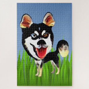 Funny Siberian Husky 1014 Piece Puzzle Legpuzzel