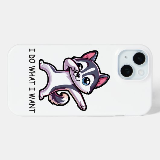 Funny Siberian Husky Dog Case-Mate iPhone Case (Achterkant (horizontaal))