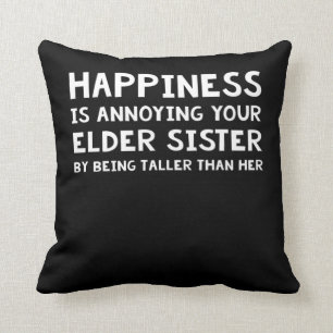 Funny Sibling Gift for Little Brother Lil Sister D Kussen