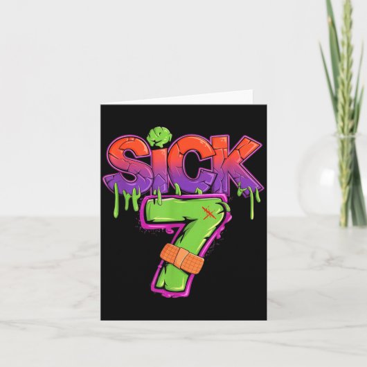 Funny Sick Seven 67 Funny Meme Sick Of 7 Kaart (Voorkant)