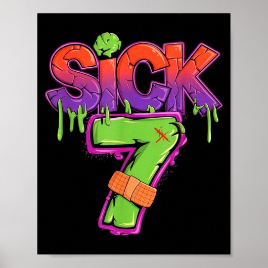 Funny Sick Seven 67 Funny Meme Sick Of 7  Poster (Voorkant)