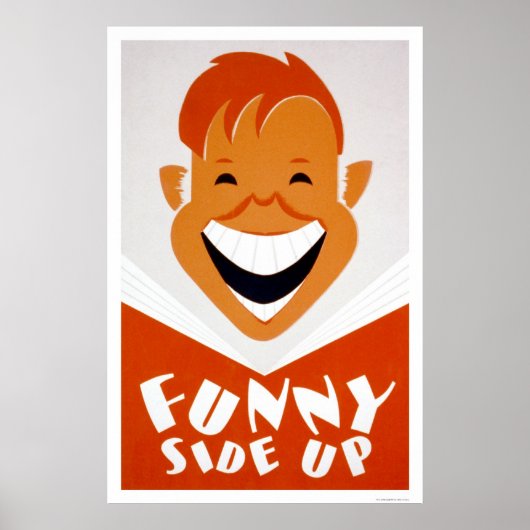 Funny Side Up Reading 1939 WPA Poster (Voorkant)