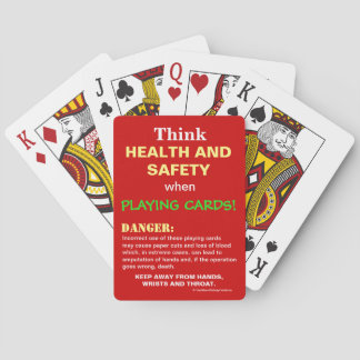 Funny Sign Joke Gift Idee (Gezondheid en veilighei Pokerkaarten