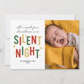 Funny Silent Night Photo Cartes de fin de année de (Devant)
