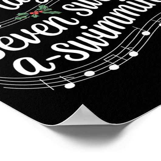 Funny Silly Goose 6 Geese Laying 7 Swans Swimming Poster (Hoek)