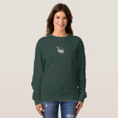 Funny Silly Goose Forest Sweatshirt vert (Devant entier)
