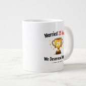 Funny Silver Anniversary Mug Gif Extra Grote Beker (Voorkant rechts)