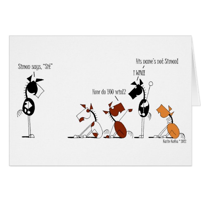 Funny Simon Says Cartoon (Voorkant Horizontaal)