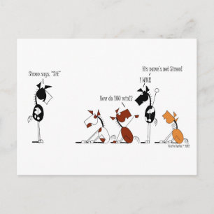 Funny Simon Says Cartoon Briefkaart