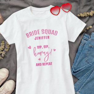Funny Simple Bridesmaid Bachelorette Weddenschap T-shirt