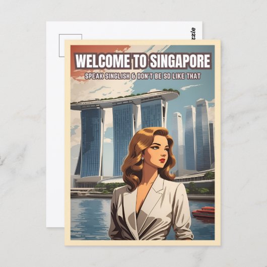 Funny Singapore Reizen Singlish Humor Briefkaart (Voorkant / Achterkant)