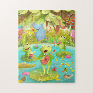 Funny Singing Frog Band Puzzle