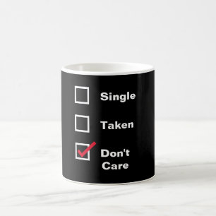 Funny Single Take geeft geen checklist Dating Koffiemok