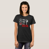 Funny Single Take I'm Busy Figuur Skating T-shirt (Voorkant volledig)