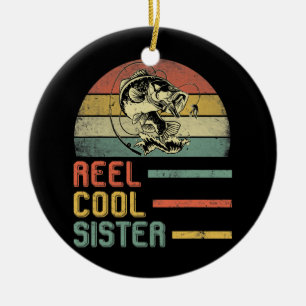 Funny Sister Fisherwoman mama Vaderdag Keramisch Ornament