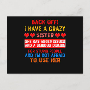 Funny Sister Gezegde Briefkaart