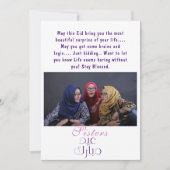Funny Sisters Photo Eid Carte de voeux pour Soeurs (Devant)
