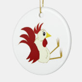 Funny Sitting Rooster Keramisch Ornament (Links)