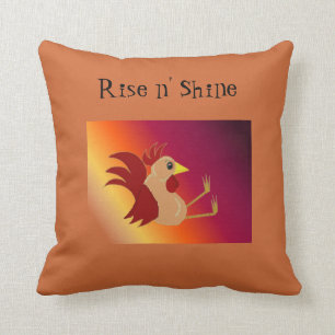 Funny Sitting Rooster - Rise en Shine Kussen