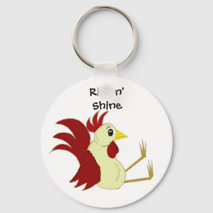 Funny Sitting Rooster Sleutelhanger