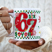 Funny Six Seven 67 6 7 Meme Fun Christmas Gift Koffiemok