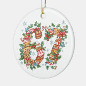 Funny Six Seven 67 Brainrot Meme 6 7 Christmas Keramisch Ornament (Links)