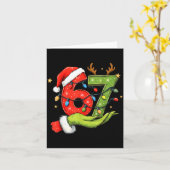 Funny Six Seven 67 Meme Santa Christmas Brainrot P Kaart (Gele Bloem)