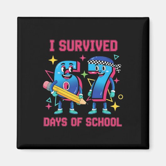 Funny Six Seven 67 School Meme Number Humor Magneet (Voorkant)