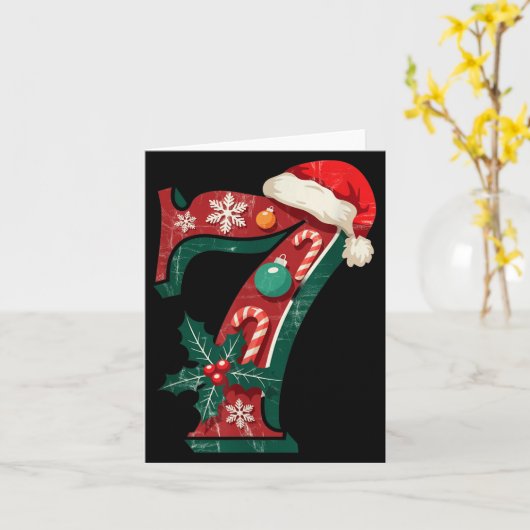 Funny Six Seven 6 7 Meme Design Couples Christmas Kaart (Gele Bloem)