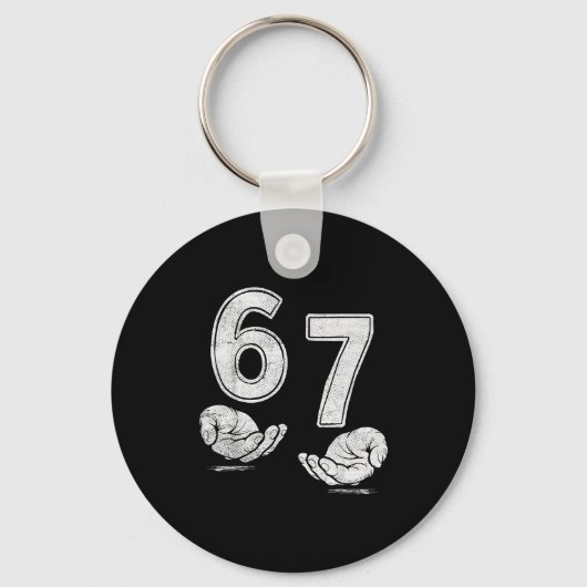 Funny Six Seven 6 7 Meme Shirt 6 7 Hands  Sleutelhanger (Voorkant)