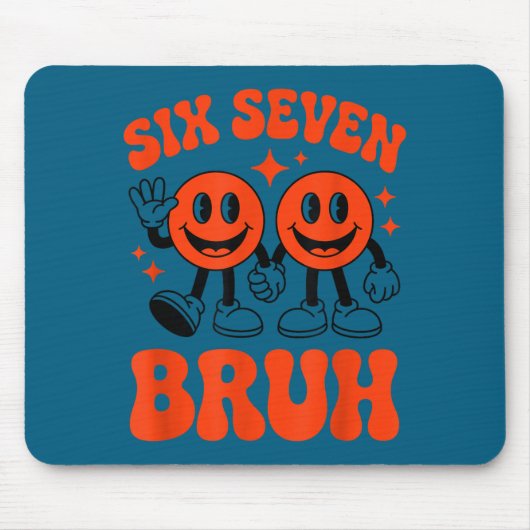 Funny Six Seven 6 7 Meme Valentine Hearts Valentin Muismat (Voorkant)