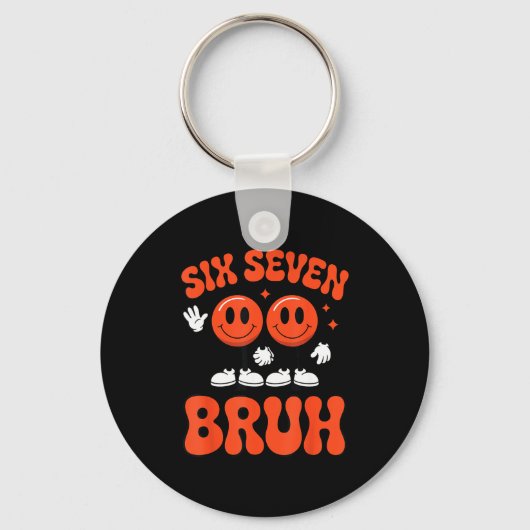 Funny Six Seven 6 7 Meme Valentine Hearts Valentin Sleutelhanger (Voorkant)