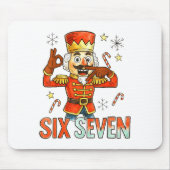 Funny Six Seven Meme Christmas Nutcracker Men Wome Muismat (Voorkant)