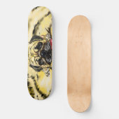 Funny SKateboard avec chien Carlin (Recto)
