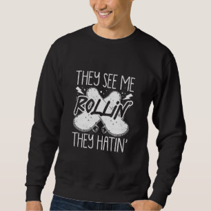 Funny Skateboard Lover Graphic voor dames en Manne Trui