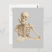 Funny Skeleton Briefkaart (Voorkant / Achterkant)