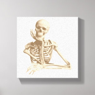 Funny Skeleton Canvas Afdruk