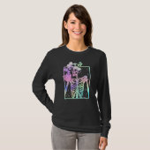 Funny Skeleton Drinking Coffee Caffeine Coffee B T-shirt (Voorkant volledig)