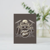 Funny Skeleton Drummer Briefkaart (Staand voorkant)