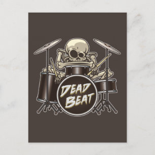 Funny Skeleton Drummer Briefkaart