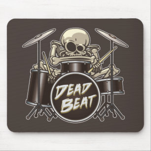 Funny Skeleton Drummer Muismat